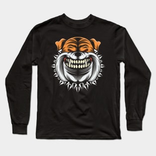 head bulldog mascot Long Sleeve T-Shirt